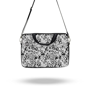 theskinmantra chain laptop sleeve bag compatible with laptopmacbookschrombooknotebookzbook 156 inch slingstrap humanity has raped my soul