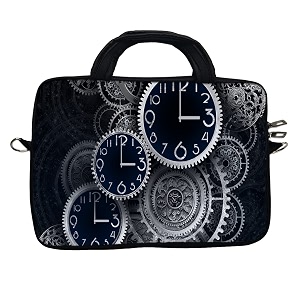 theskinmantra chain laptop sleeve bag compatible with laptopmacbookschrombooknotebookzbook 116 inch slingstrap clocks