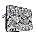 TheSkinMantra Chain Laptop Sleeve Bag Compatible with Laptop/Macbooks/Chrombook/Notebook/Zbook (13.3 Inch [Handle], Clocks)