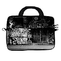 TheSkinMantra Chain Laptop Sleeve Bag Compatible with Laptop/Macbooks/Chrombook/Notebook/Zbook (11.6 Inch [Sling/Strap], Tattoo Shop)