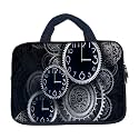 TheSkinMantra Chain Laptop Sleeve Bag Compatible with Laptop/Macbooks/Chrombook/Notebook/Zbook (13.3 Inch [Handle], Clocks)