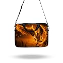 Theskinmantra Chain Laptop Sleeve Bag Compatible with Laptop/Macbooks/Chrombook/Notebook/Zbook (14.1 Inch (Sling/Strap), Man with Wings)