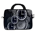 Theskinmantra Chain Laptop Sleeve Bag Compatible with Laptop/Macbooks/Chrombook/Notebook/Zbook (11.6 Inch [Sling/Strap], Clocks)