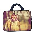 TheSkinMantra Chain Laptop Sleeve Bag Compatible with Laptop/Macbooks/Chrombook/Notebook/Zbook (13.3 Inch [Handle], Feathers)