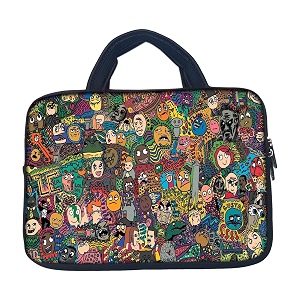 theskinmantra herping derping laptop sleeve bag with zipper amp handle for screen size 156 inches laptopnotebook 156 macbook 154  chrombook 156 multi-coloured