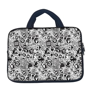 theskinmantra chain laptop sleeve bag compatible with laptopmacbookschrombooknotebookzbook 133 inch handle humanity has raped my soul