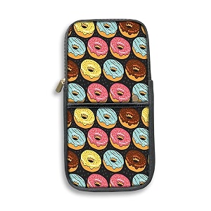 theskinmantra keyboard and mouse sleeve for logitech k380 models - for men and women compact sleeve for keyboard and mouse with multi-colored quirky designs donut lover