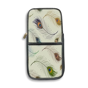 theskinmantra keyboard and mouse sleeve for logitech k380 models - for men and women compact sleeve for keyboard and mouse with multi-colored quirky designs feather design