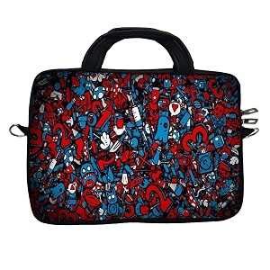 theskinmantra red numbers messenger bag for 11 inch laptop