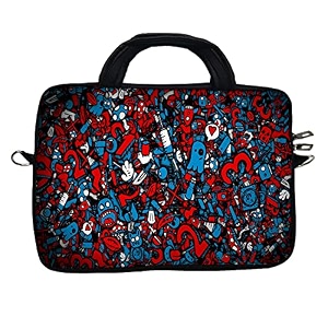 theskinmantra red numbers messenger bag for 156 inch laptop