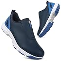 THESTRON Men Waterproof Golf Shoes Zipper Golf Shoes Professional Spikeless Golf Sneakers Male Golf Sports Walking Shoes Comfortable Golf Footwears for Men