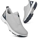 THESTRON Men Waterproof Golf Shoes Zipper Golf Shoes Professional Spikeless Golf Sneakers Male Golf Sports Walking Shoes Comfortable Golf Footwears for Men