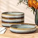theterra 7.5" Ceramic Pasta Bowls Set of 4, Salad Bowls