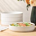 theterra 7.5" Ceramic Pasta Bowls Set of 4, Salad Bowls