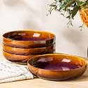 theterra 8.5" Ceramic Pasta Bowls Set of 4, Salad Bowls