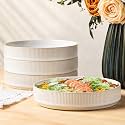 theterra 7.5" Ceramic Pasta Bowls Set of 4, Salad Bowls