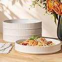 theterra 8.25" Ceramic Pasta Bowls Set of 4, Salad Bowls