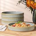 theterra 8.25" Ceramic Pasta Bowls Set of 4, Salad Bowls