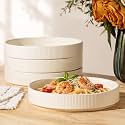 theterra 8.25" Ceramic Pasta Bowls Set of 4, Salad Bowls