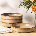 theterra 8.5" Ceramic Pasta Bowls Set of 4, Salad Bowls