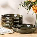 theterra 8.5" Ceramic Pasta Bowls Set of 4, Salad Bowls
