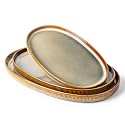 theterra Ceramic Serving Platter Set of 3, Oval Serving Plates and Dishes