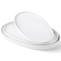theterra Ceramic Serving Platter Set of 3, Oval Serving Plates and Dishes