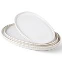 theterra Ceramic Serving Platter Set of 3, Oval Serving Plates and Dishes