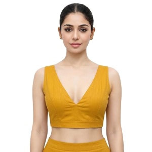 Thevasa Womens Divine Depth Sleeveless Blouse