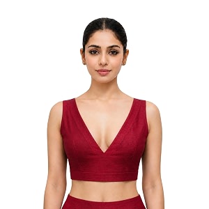 Thevasa Womens Divine Depth Sleeveless Blouse