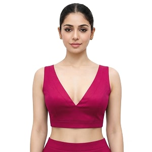 Thevasa Womens Divine Depth Sleeveless Blouse