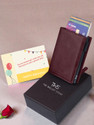 thewalletstore Men Casual Travel Trendy Maroon Artificial