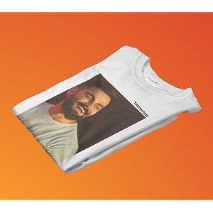 THEWHOOP Personalized Custom Print Round Neck White