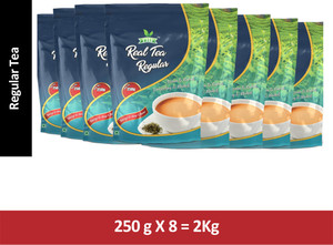 thf real tea regular assam teas unflavoured black tea 250 gm pack of 8 unflavoured black tea pouch 8 x 025 kg