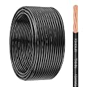 THHN Wire 10 Gauge 100 FT Stranded Copper Wire, Black