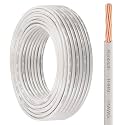 THHN Wire 14 Gauge 100 FT Stranded Copper Wire, White