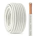 THHN Wire 3 Gauge 10 FT Stranded Copper Wire, White