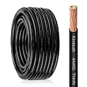 THHN Wire 4 Gauge 10 FT Stranded Copper Wire, Black