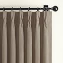 Thick Linen Double Layer Short Blackout Curtains 54 Inch Long 2 Panels Set for Cafe, Memory Shape Pinch Pleat Thermal Sound Dampening Cottage Core Curtain &amp; Drapes Basement Windows Burg with Back Tab