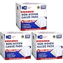 Thick Non-Woven Sterile 3x3 Gauze Pads Pack of 300| 8-ply Sponges| Individually Packed, Soft and Lint-Free Medical Pads for Enhanced Absorption and Wound Care