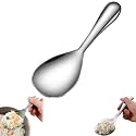 Thickened Stainless Steel Non-Stick Rice Spoon,Stainless Steel Rice Spoon,Durable, Non-Stick Food Rice Spoon Paddle, Easy to Clean, Suitable for Home Hotel Restaurant (3pcs)