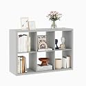 Thickened Wooden Frame 2x3 Cube Storage Book Shelf, Engineered Wood 6 Cube Closet Organizer with Open Black, Wooden Storage Cubes for Bedroom, Bathroom, 14.6" x 43.8" x 30.7", Light Gray