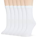 Thin Crew Socks for Women, Ladies Soft Cotton High Calf Boot Sock