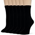 Thin Crew Socks for Women, Ladies Soft Cotton High Calf Boot Sock