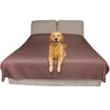 Thin Reversible Waterproof Protective Cover or Liner for Bed or Couch, for Dogs and Cats, Babies; Incontinence, Dirt, Drool (King Size, 100 x 96 inch), (Brown)