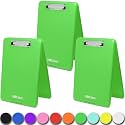 Think2Master [3 Pack] Green Plastic Storage Clipboard. | 25% Heavier & Sturdier| Heavy Duty and Won’t Flex Like Other Brands (Compare The Weight). Storage Compartment Holds 150 Letter Sized Paper.