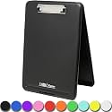 Think2Master Black Plastic Storage Clipboard. | 25% Heavier &amp; 25% Sturdier| Heavy Duty and Won’t Flex or Bend Like Other Brands (Compare The Weight). Storage Compartment Holds 150 Letter Sized Paper.