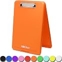Think2Master Orange Plastic Storage Clipboard. | 25% Heavier &amp; 25% Sturdier| Heavy Duty and Won’t Flex or Bend Like Other Brands (Compare The Weight). Storage Compartment Holds 150 Letter Sized Paper.