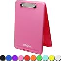 Think2Master Pink Plastic Storage Clipboard. | 25% Heavier &amp; 25% Sturdier| Heavy Duty and Won’t Flex or Bend Like Other Brands (Compare The Weight). Storage Compartment Holds 150 Letter Sized Paper.