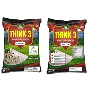 think3 diabetic control white rice rnr 15048 with low glycemic index 20 kg